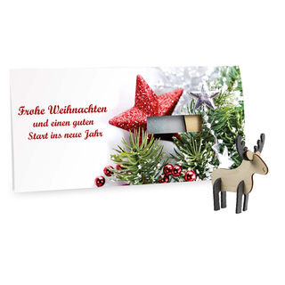 Steckfiguren-Karte Filz - Elch 4/0-c
