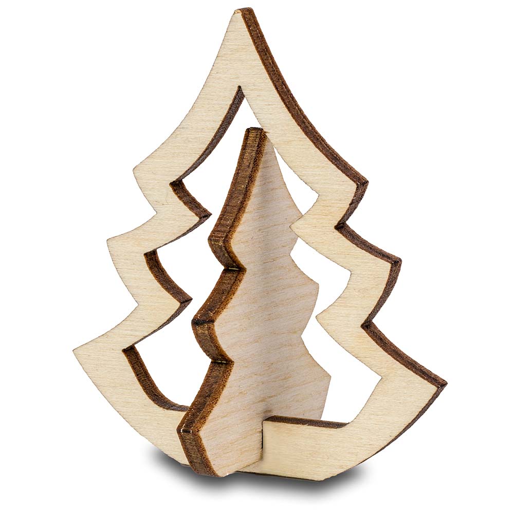 Holzfiguren-Karte - Tannenbaum