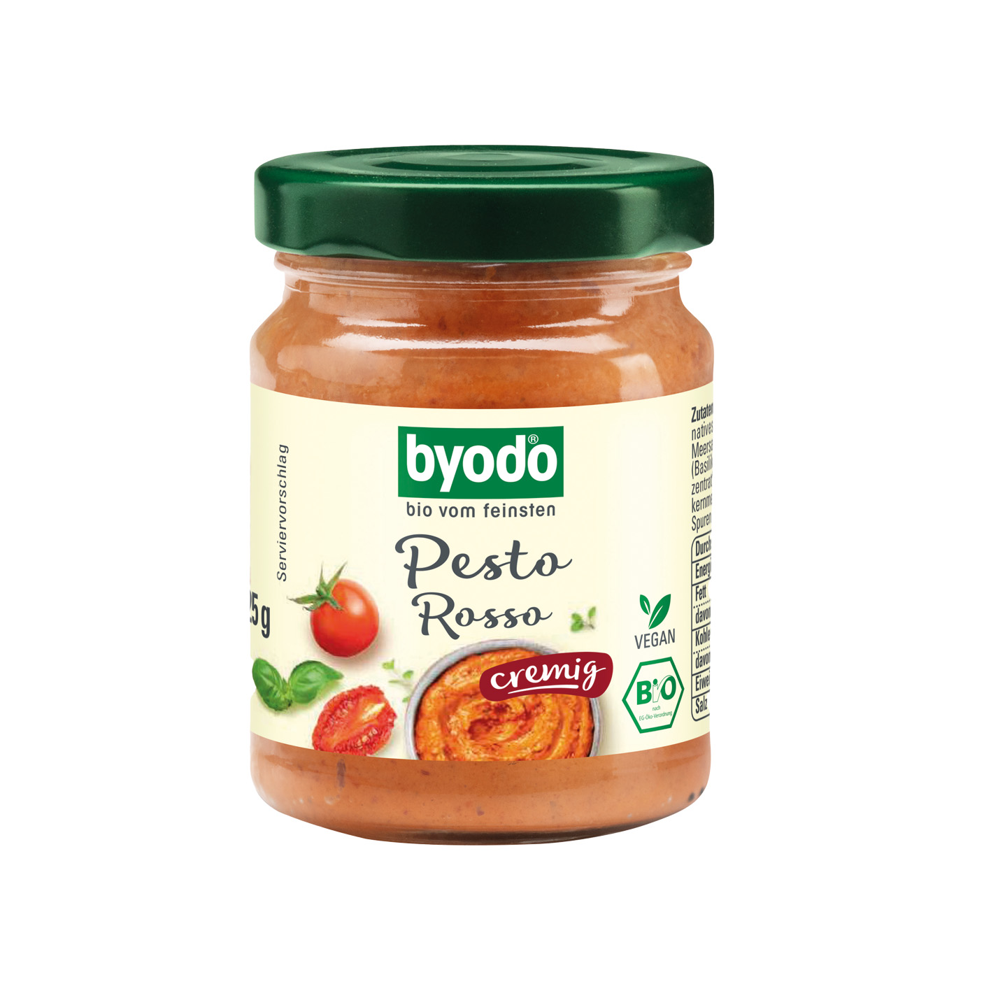 BIO Pesto im Werbekarton, Inhalt: BIO Pesto Calabrese ca. 125 g