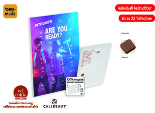 Countdown-Eventkalender Wandkalender,   individuell Callebaut Vollmilch Schokolade Kalender