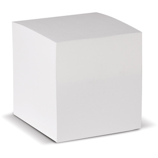 Quadratischer Zettelblock weiß 9x9x9cm