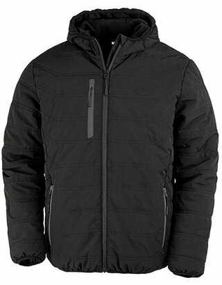 RT240 Recycled Black Compass Padded Winter Jacket