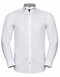 Men`s Long Sleeve Tailored Contrast Herringbone Shirt